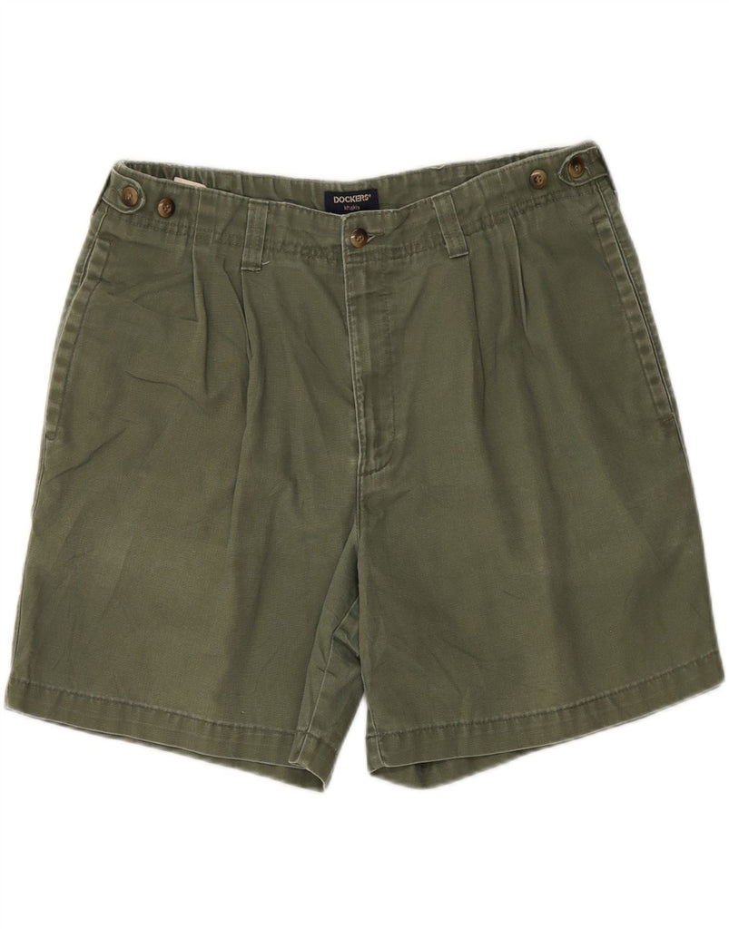 DOCKERS Mens Pegged Chino Shorts W36 Large Khaki Cotton Vintage Dockers and Second-Hand Dockers from Messina Hembry 