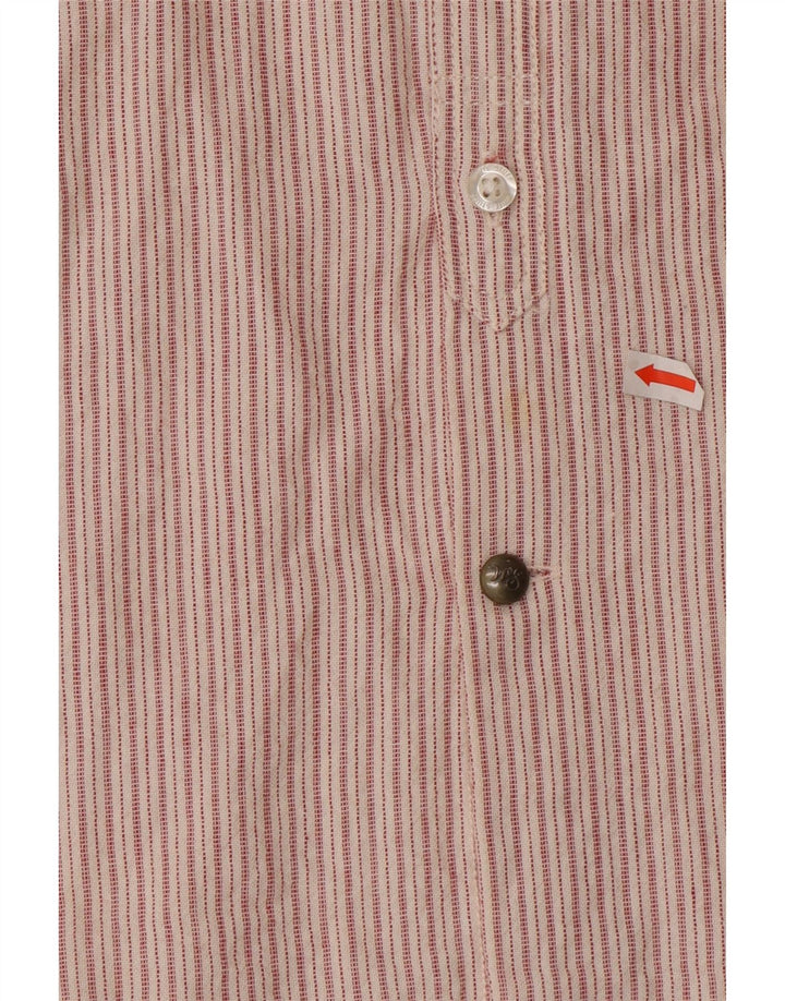 White Stuff Mens Slim Fit Shirt Medium Pink Striped Cotton