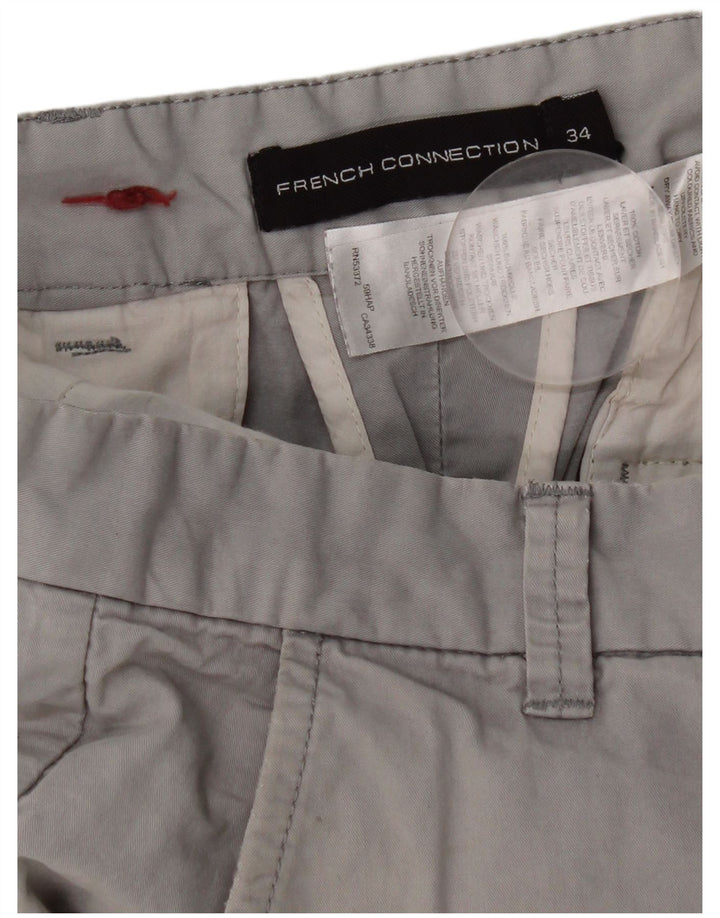 French Connection Mens Chino Shorts W34 Large Grey Cotton