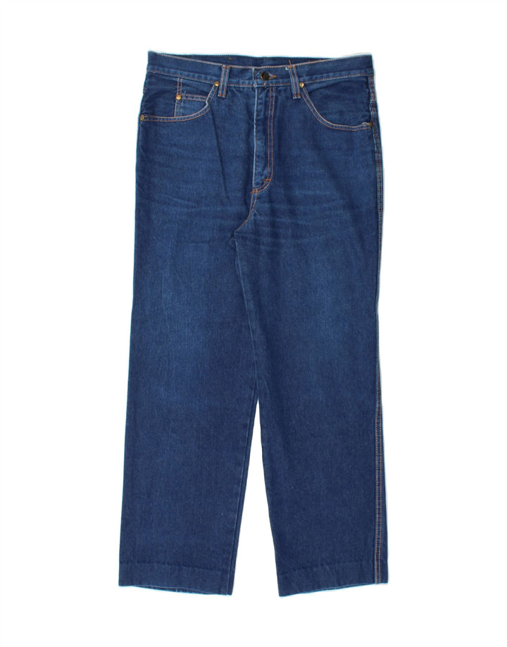 VINTAGE Womens Crop Straight Jeans W30 L26 Blue Cotton Vintage Vintage and Second-Hand Vintage from Messina Hembry 