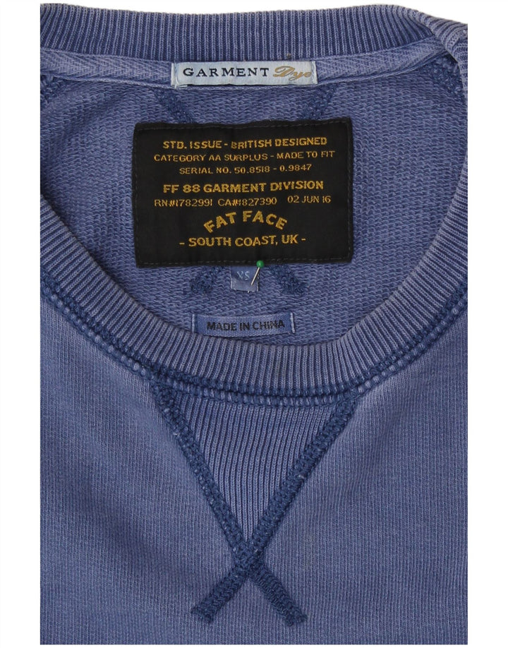 Fat Face Mens Sweatshirt Jumper XS Blue Cotton