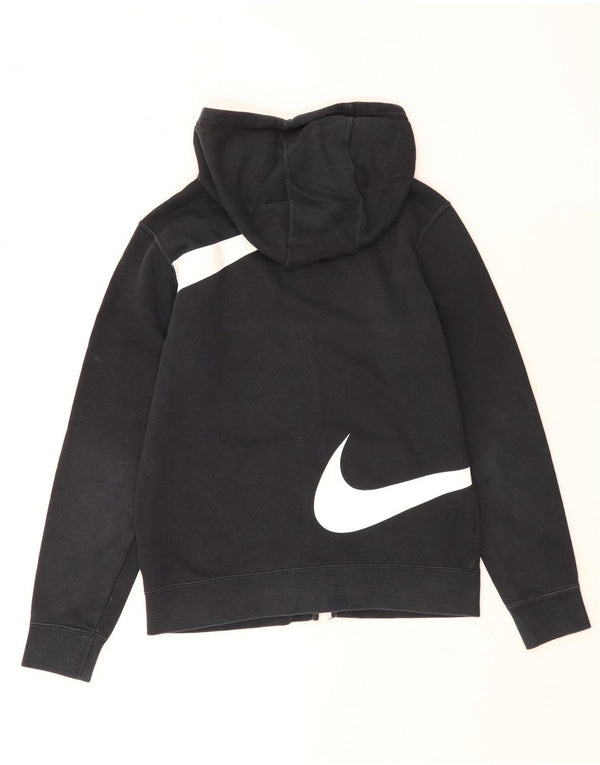 Nike Boys Graphic Zip Hoodie Sweater 13-14 Years XL  Black Cotton