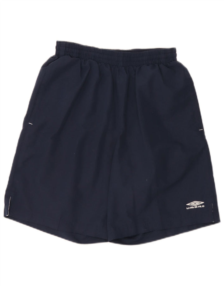 Umbro Mens Sport Shorts Small  Navy Blue Polyester