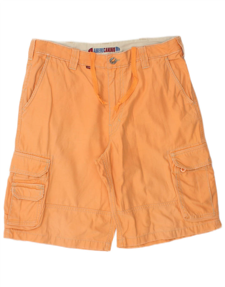 Americanino Mens Cargo Shorts IT 48 Medium W32 Orange Cotton