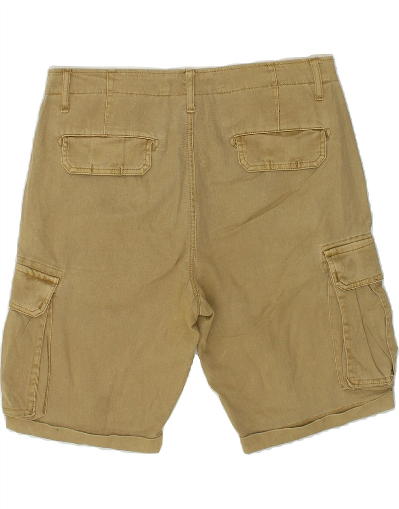 VINTAGE Mens Cargo Shorts W30 Medium Khaki Cotton Vintage Vintage and Second-Hand Vintage from Messina Hembry 