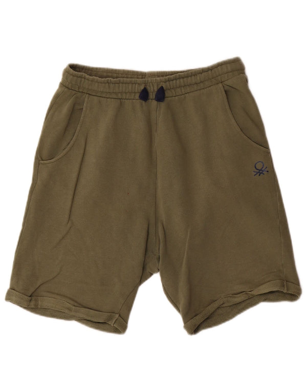 Benetton Boys Sport Shorts 11-12 Years 2XL Green Cotton