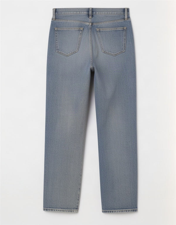 Gap Womens High Waist Distressed Straight Jeans US 6 Medium W28 L28 Blue