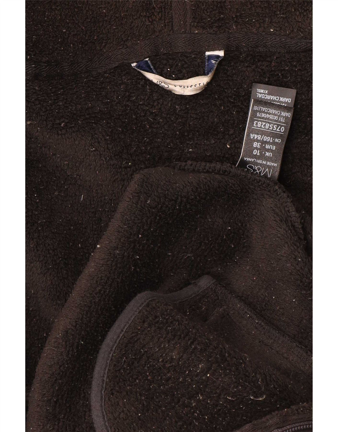 Marks & Spencer Womens Hooded Tracksuit Top Jacket UK 10 Small Grey