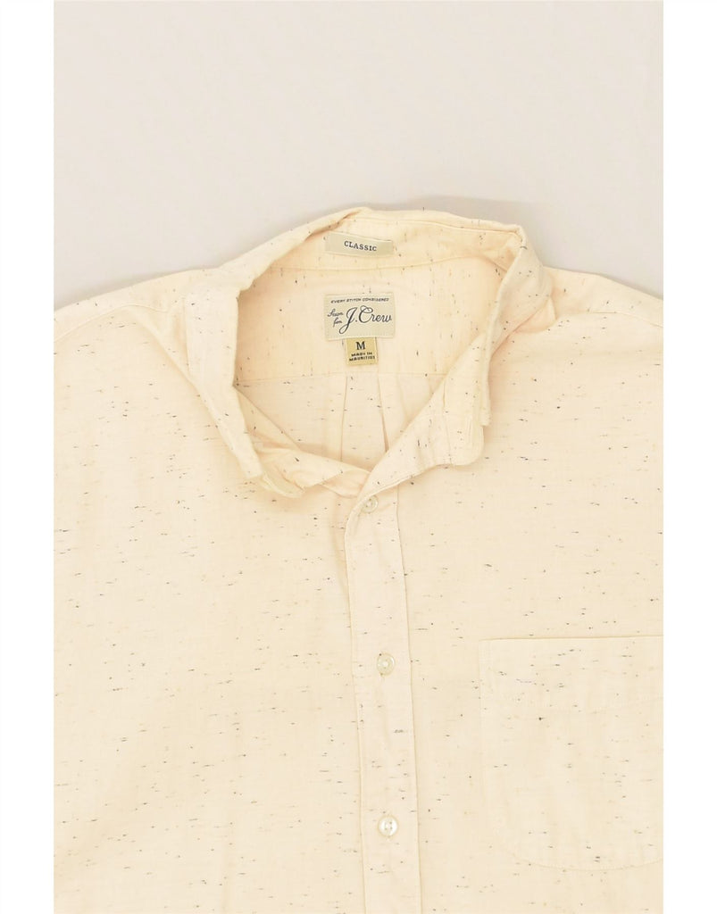 J. CREW Mens Classic Short Sleeve Shirt Medium Beige Flecked Cotton | Vintage J. Crew | Thrift | Second-Hand J. Crew | Used Clothing | Messina Hembry 