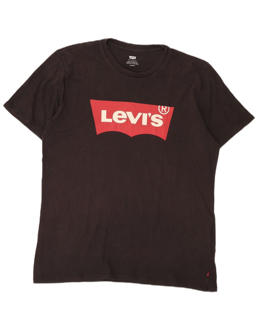 Levi's Mens Graphic T-Shirt Top XL Black Cotton