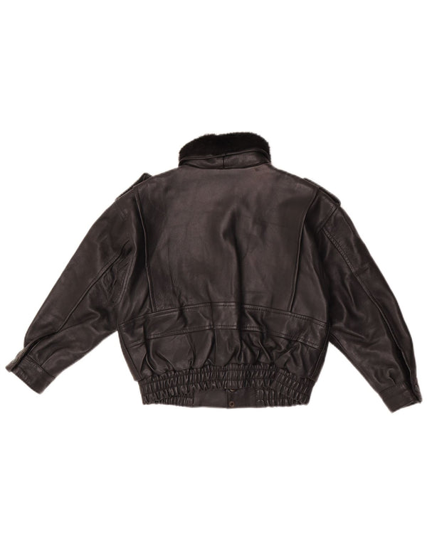 Magil Girls Leather Jacket 3-4 Years Black