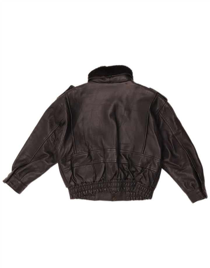 Magil Girls Leather Jacket 3-4 Years Black