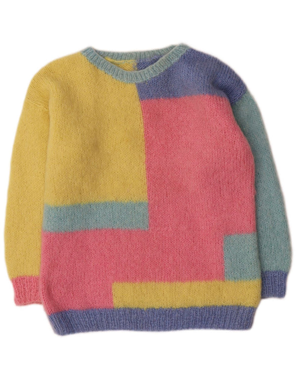 Vintage Womens Boat Neck Jumper Sweater UK 16 Large Multicoloured