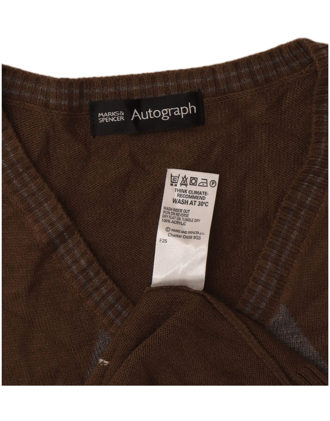 Marks & Spencer Mens Autograph Vest Tank Top Large Brown Classic
