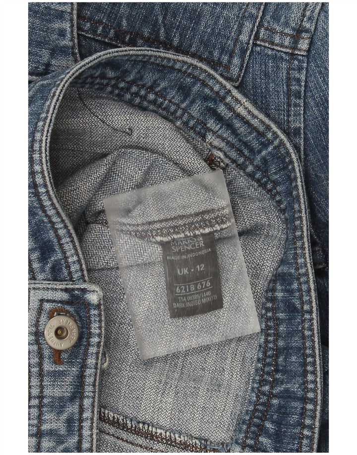 Marks & Spencer Womens Denim Jacket UK 12 Medium  Blue Cotton