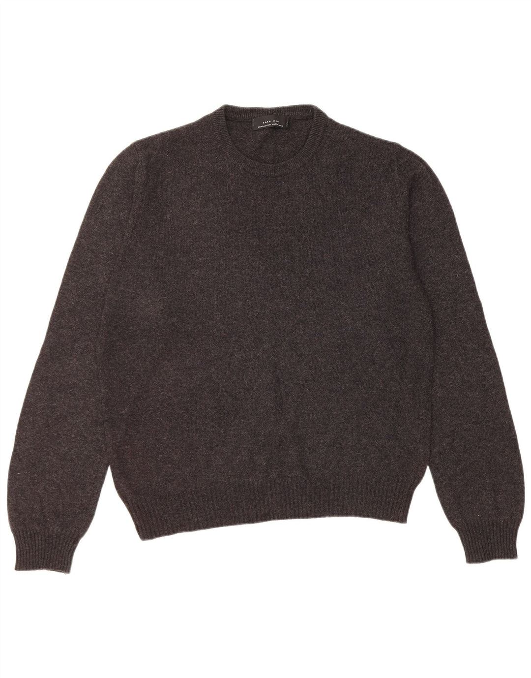 Zara Mens Crew Neck Jumper Sweater Medium Black