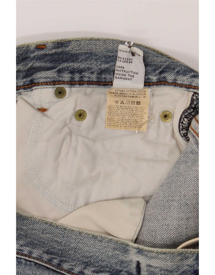 Diesel Mens Straight Jeans W33 L32 Blue Cotton