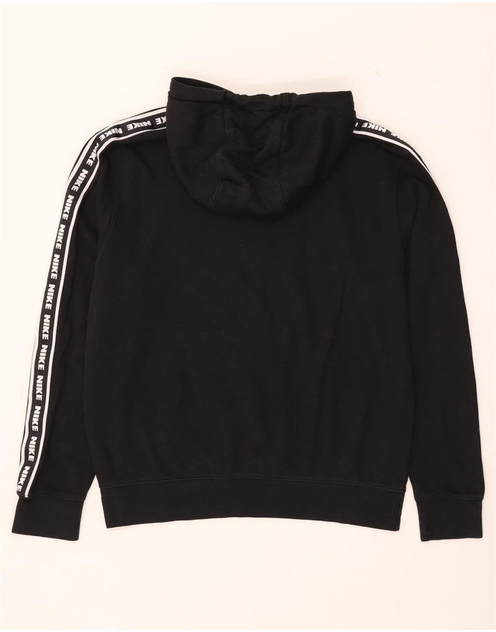 Nike Mens Graphic Hoodie Jumper Medium Black Cotton