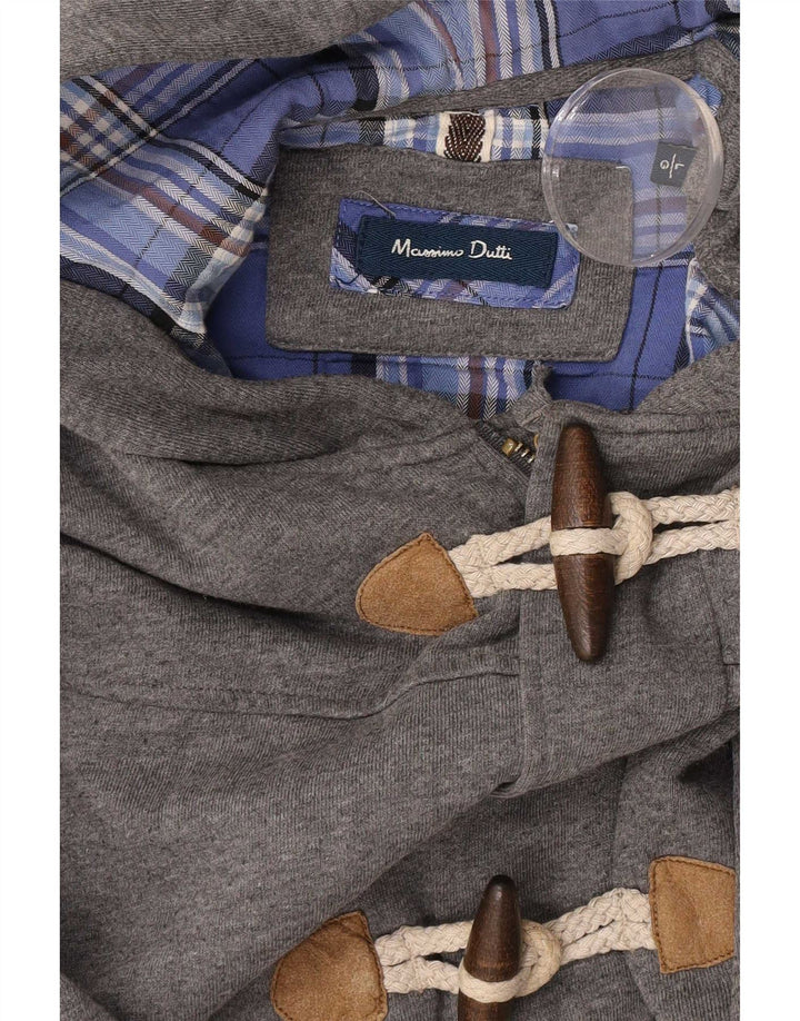 Massimo Dutti Mens Zip Hoodie Sweater Large Grey