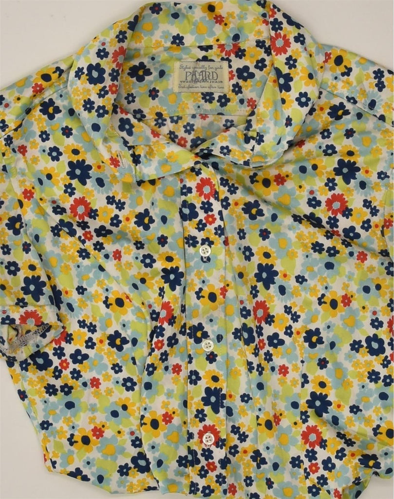 PHARD Womens Short Sleeve Shirt UK 14 Medium Yellow Floral | Vintage Phard | Thrift | Second-Hand Phard | Used Clothing | Messina Hembry 