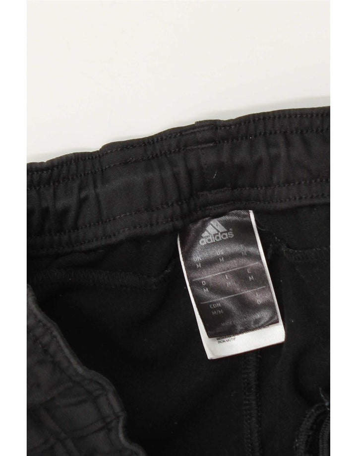 Adidas Mens Tracksuit Trousers Medium Black Polyester