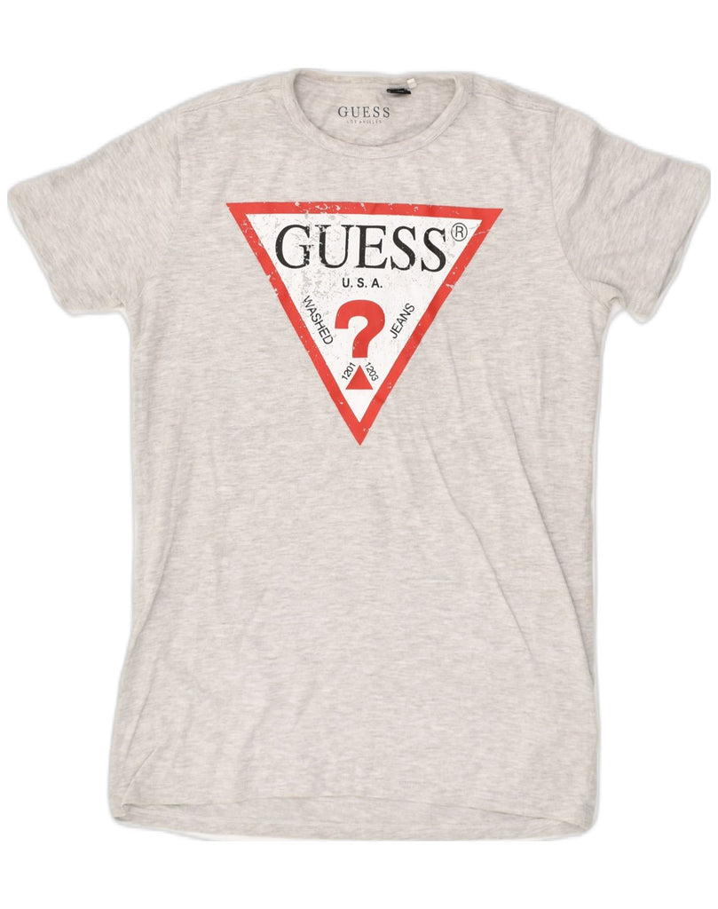 GUESS Girls Graphic T-Shirt Top 11-12 Years Grey Cotton | Vintage Guess | Thrift | Second-Hand Guess | Used Clothing | Messina Hembry 