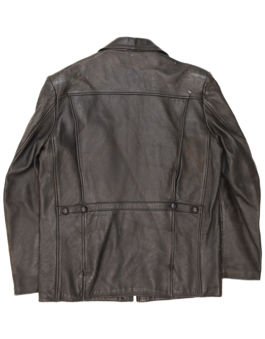 Vintage Mens Leather Jacket UK 40 Large Black