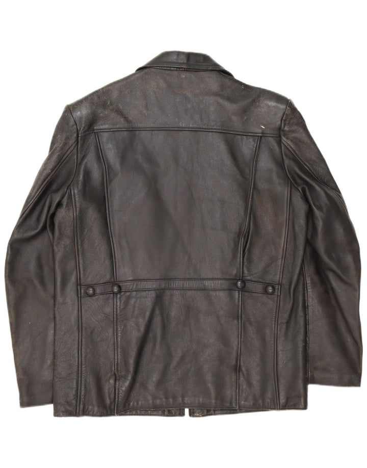 Vintage Mens Leather Jacket UK 40 Large Black