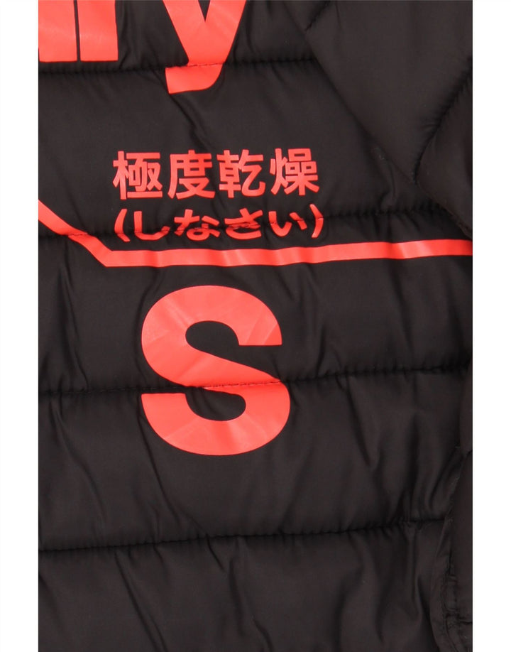 Superdry Mens Padded Jacket UK 36 Small Black Nylon