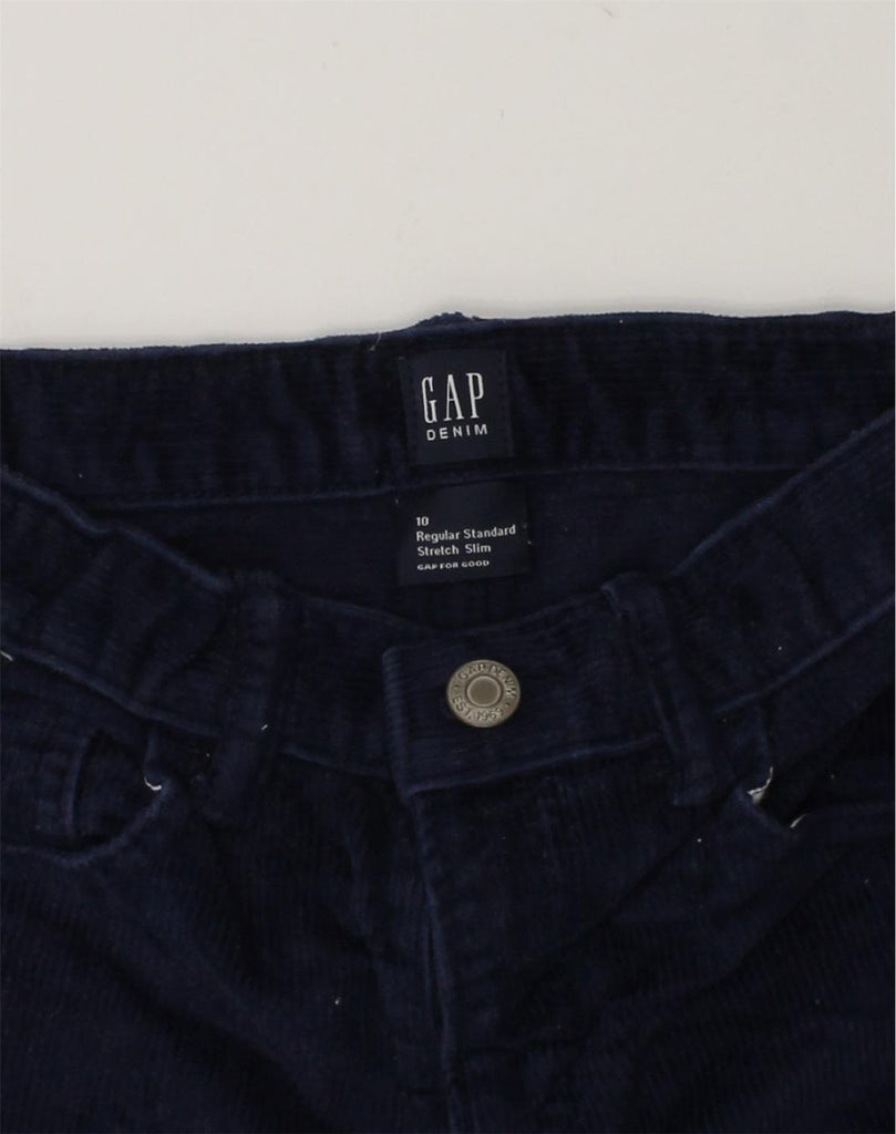 GAP Girls Standard Fit Slim Corduroy Trousers 9-10 Years W24 L25 Navy Blue | Vintage Gap | Thrift | Second-Hand Gap | Used Clothing | Messina Hembry 