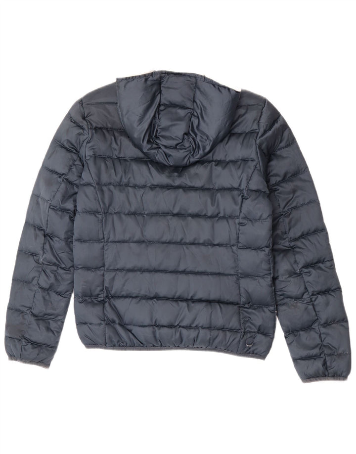 Colmar Womens Hooded Padded Jacket IT 44 Medium Navy Blue Polyester