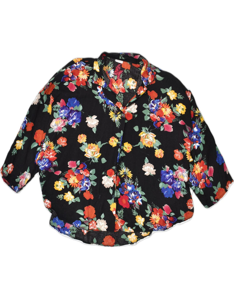 VINTAGE Womens 3/4 Sleeve Shirt Blouse UK 20 2XL Multicoloured Floral | Vintage | Thrift | Second-Hand | Used Clothing | Messina Hembry 