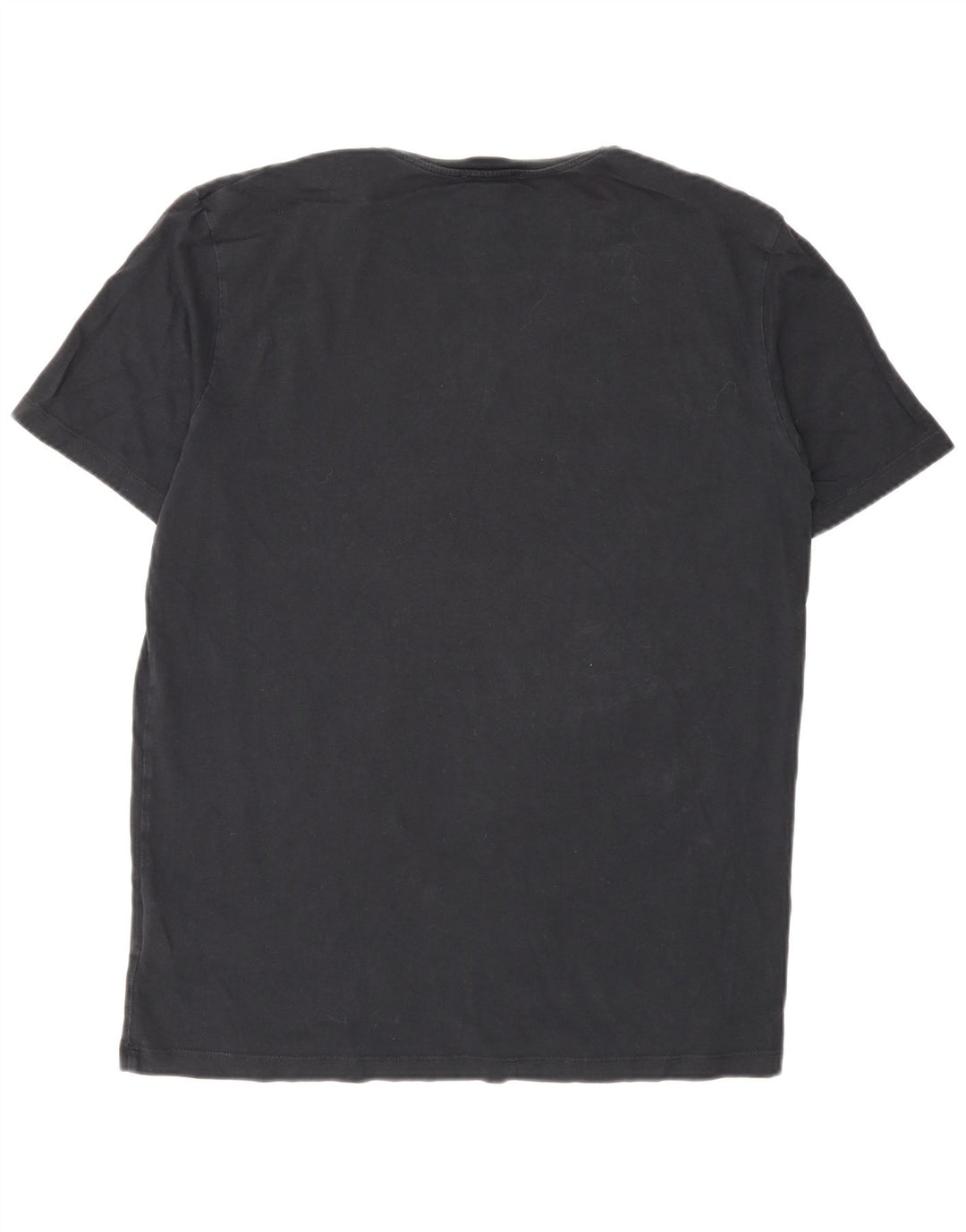 Cos Mens T-Shirt Top Medium Black Cotton