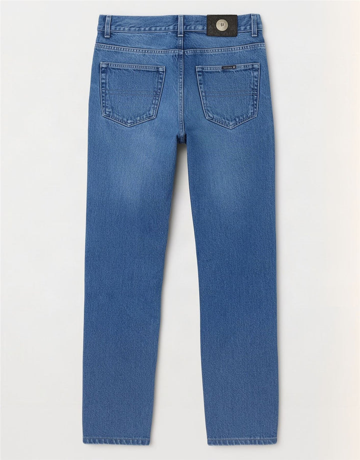 Trussardi Mens Tapered Jeans W33 L32 Blue Cotton