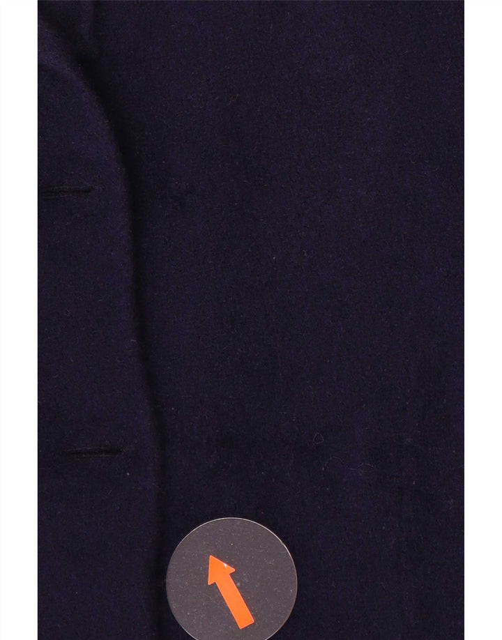 Zara Womens Blazer Jacket UK 14 Medium Navy Blue Wool