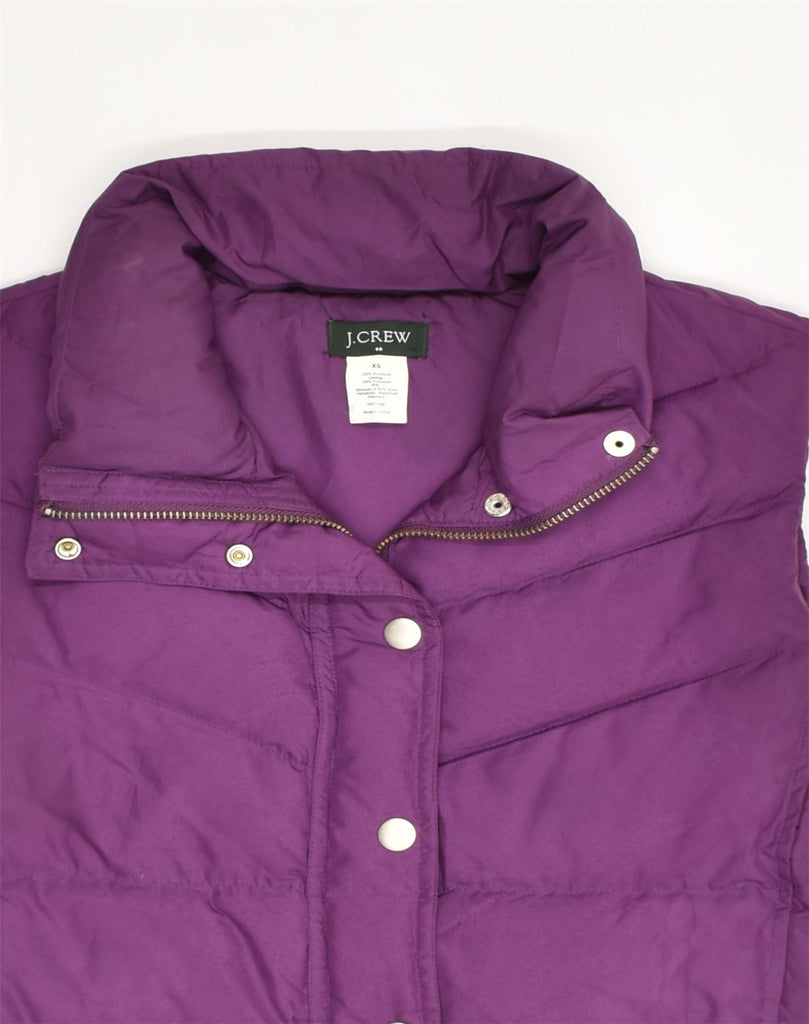 J. CREW Womens Padded Gilet UK 6 XS  Purple Polyester | Vintage J. Crew | Thrift | Second-Hand J. Crew | Used Clothing | Messina Hembry 