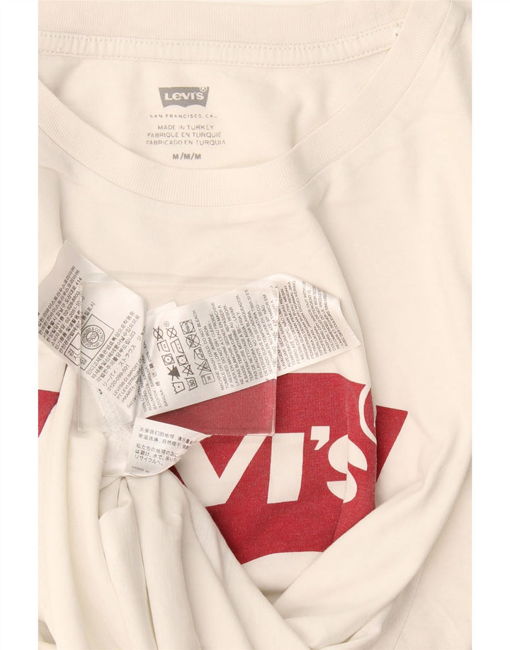 Levi's Mens Graphic T-Shirt Top Medium White Cotton