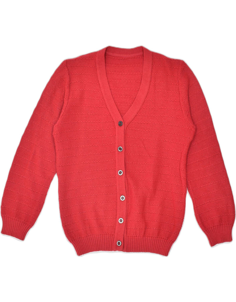 VINTAGE Womens Cardigan Sweater UK 12 Medium Red | Vintage | Thrift | Second-Hand | Used Clothing | Messina Hembry 