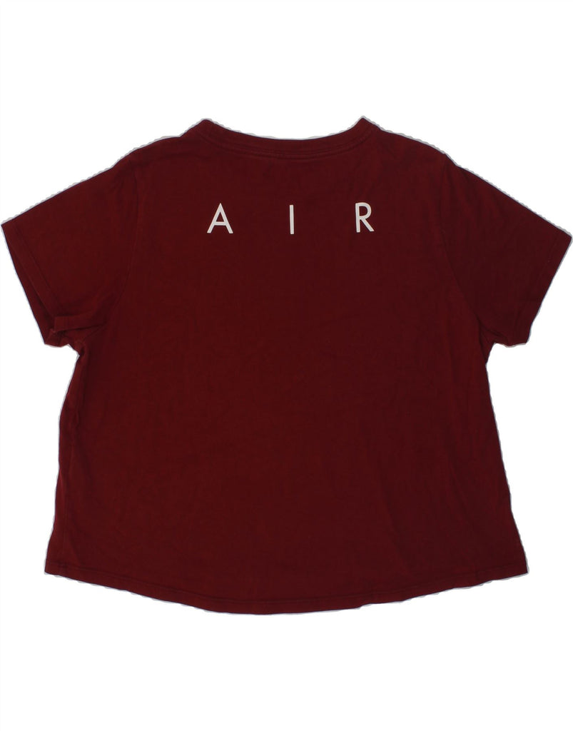 NIKE Girls Graphic T-Shirt Top 13-14 Years XL Burgundy Cotton | Vintage Nike | Thrift | Second-Hand Nike | Used Clothing | Messina Hembry 