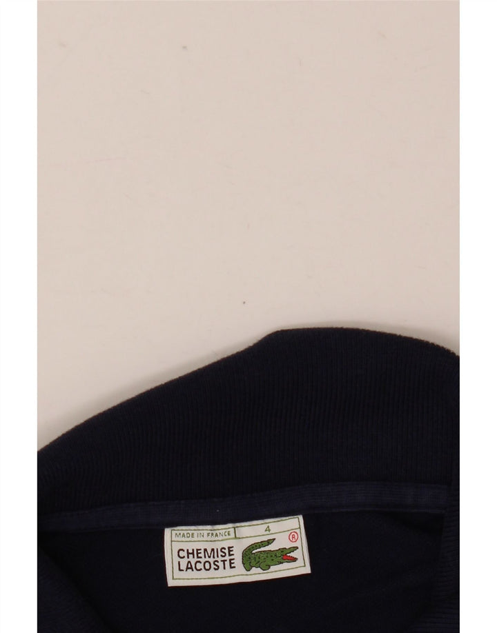 Lacoste Mens Polo Shirt Size 4 Medium Navy Blue