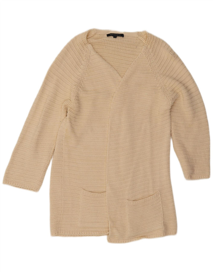 French Connection Womens Longline Cardigan Sweater UK 10 Small Off White