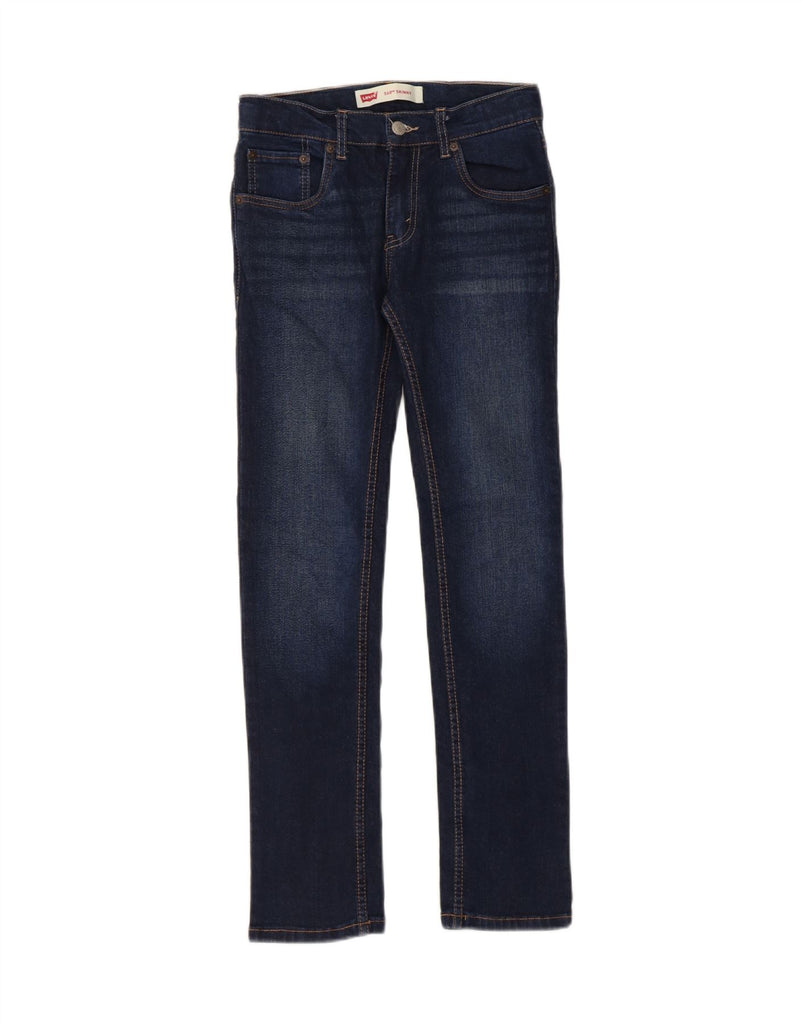 LEVI'S Girls 510 Skinny Jeans 11-12 Years W28 L28 Navy Blue Cotton Vintage Levi's and Second-Hand Levi's from Messina Hembry 