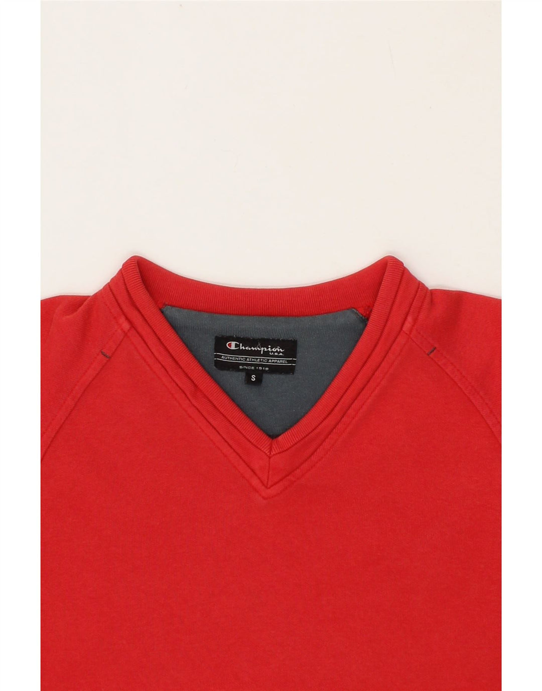 CHAMPION Mens Sweatshirt Jumper Small Red Cotton Vintage Champion and Second-Hand Champion from Messina Hembry 