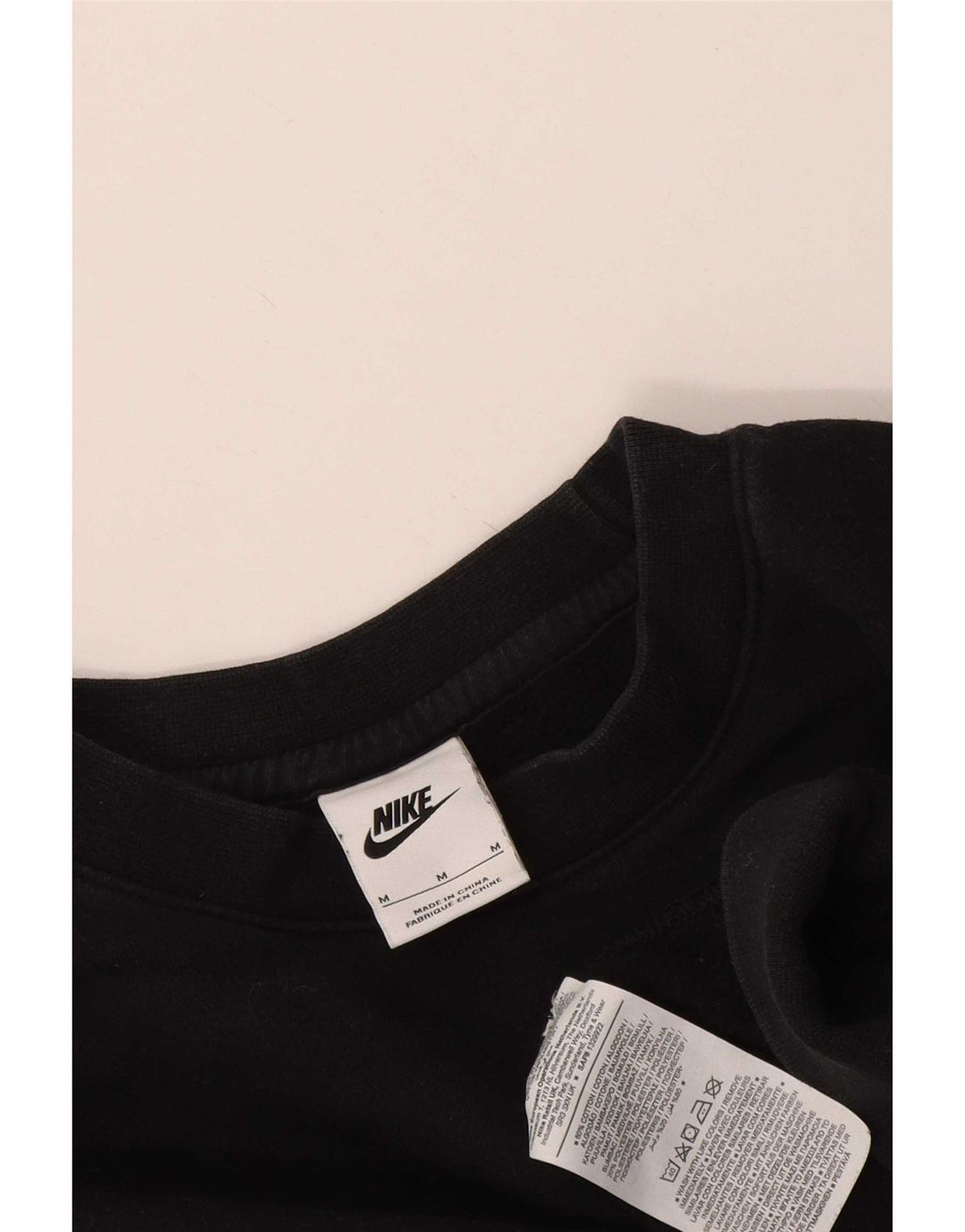 Nike Mens Sweatshirt Jumper Medium Black Cotton