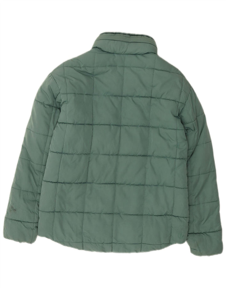 FAT FACE Womens Oversized Padded Jacket UK 6 XS Green Polyester