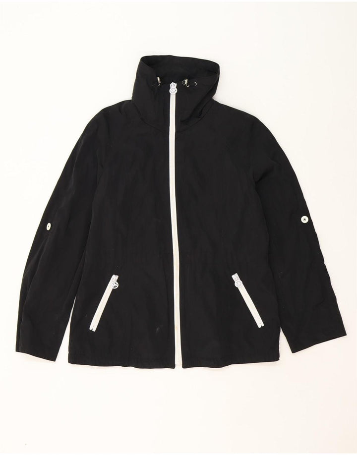 MICHAEL KORS Womens Rain Jacket UK 14 Medium Black Polyester Vintage Michael Kors and Second-Hand Michael Kors from Messina Hembry 