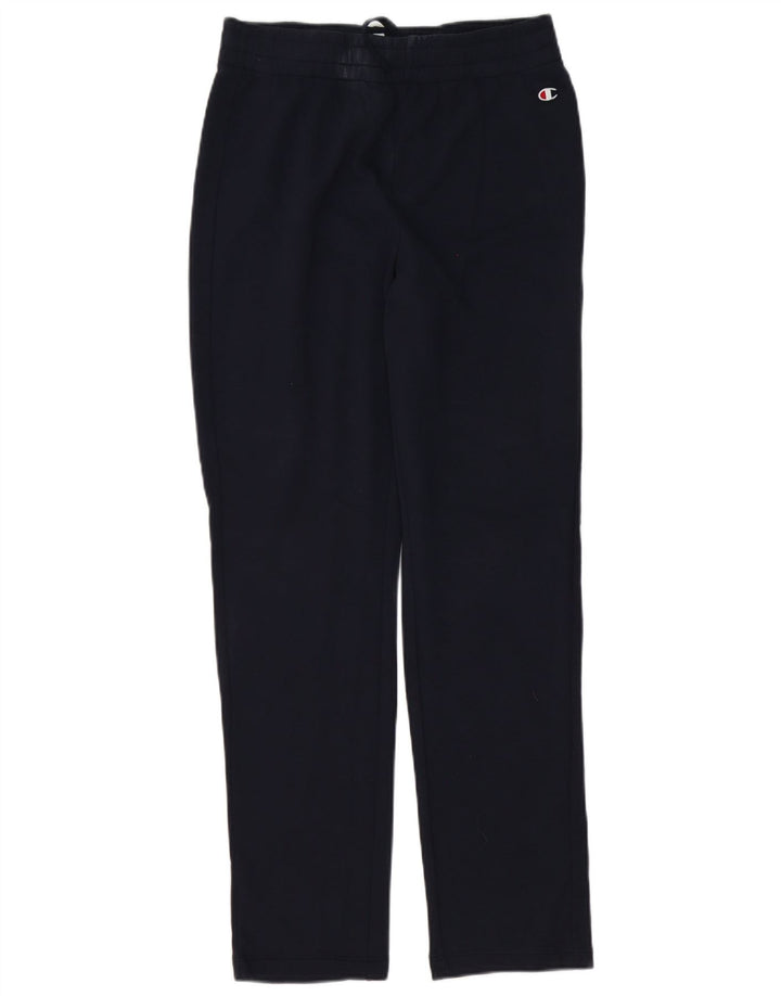 Champion Womens Tracksuit Trousers UK 14 Medium Navy Blue Cotton