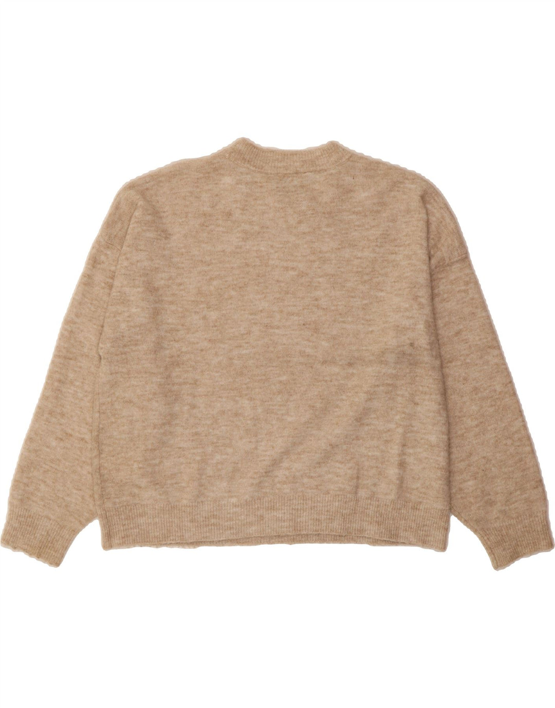 DKNY Womens Oversized Crew Neck Jumper Sweater UK 14 Medium Beige Flecked Vintage Dkny and Second-Hand Dkny from Messina Hembry 