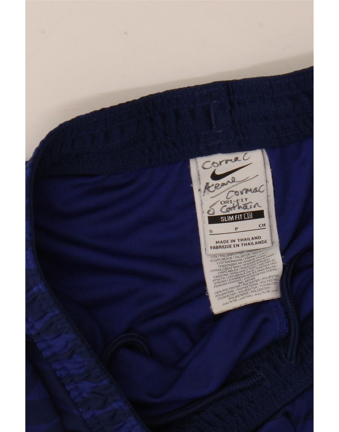 Nike Mens Dri Fit Graphic Slim Fit Sport Shorts Small Navy Blue Colourblock