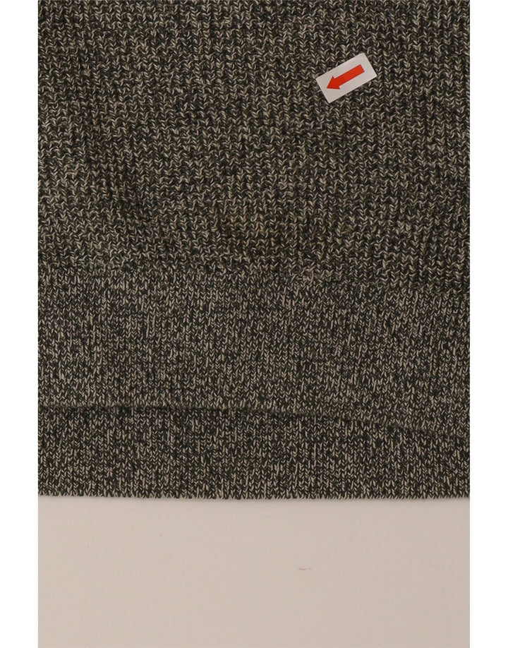 Zara Mens Crew Neck Jumper Sweater Medium Grey Flecked Cotton